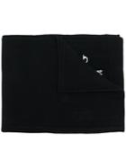 Iceberg Knit Logo Print Scarf - Black