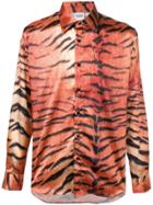 Sss World Corp Tiger Print Shirt - Brown