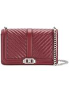 Rebecca Minkoff Chevron Quilted Love Cross-body Bag - Red