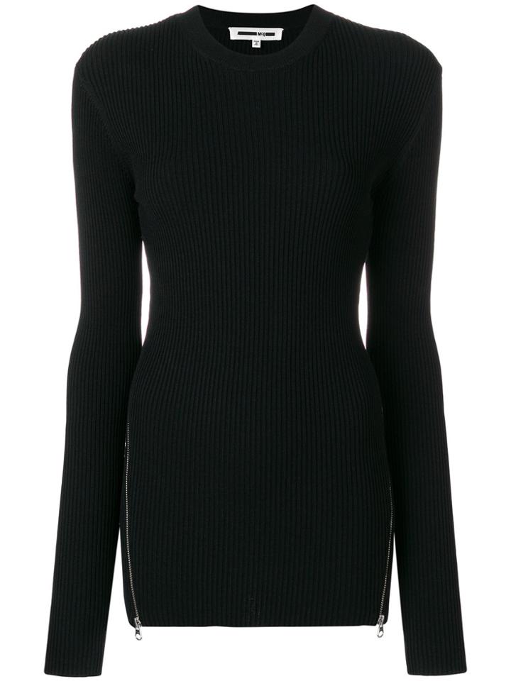 Mcq Alexander Mcqueen Zipper Detail Jumper - Black