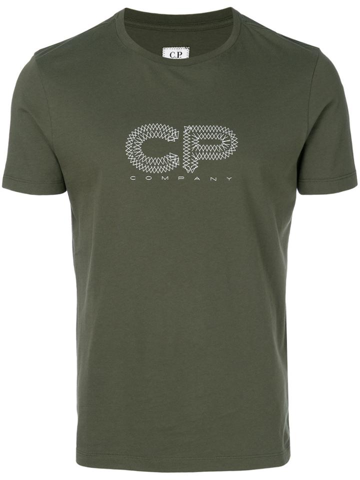 Cp Company Logo Print T-shirt - Green