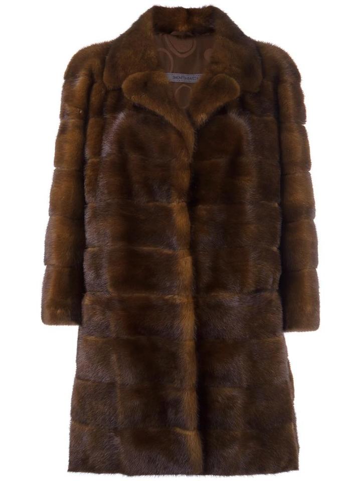 Simonetta Ravizza 'barcellona' Coat, Women's, Size: 44, Brown, Mink Fur/silk