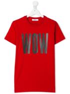 Msgm Kids Wow Print T-shirt - Red