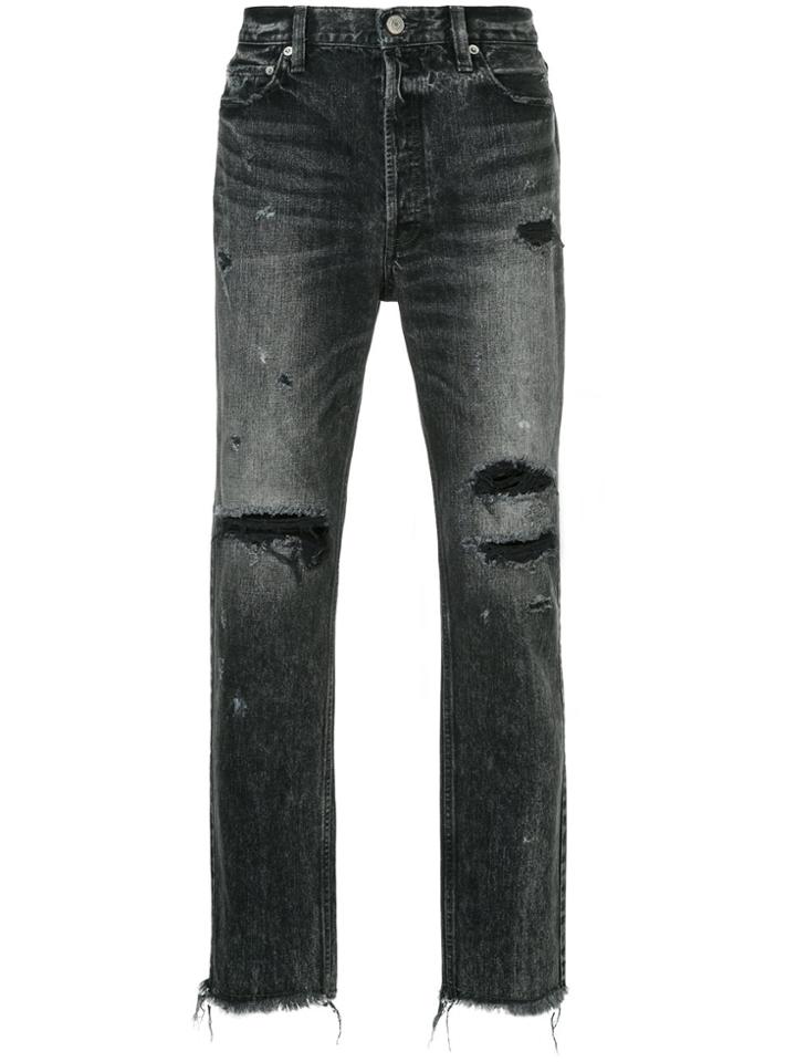 Red Card Ripped Skinny Jenas - Black