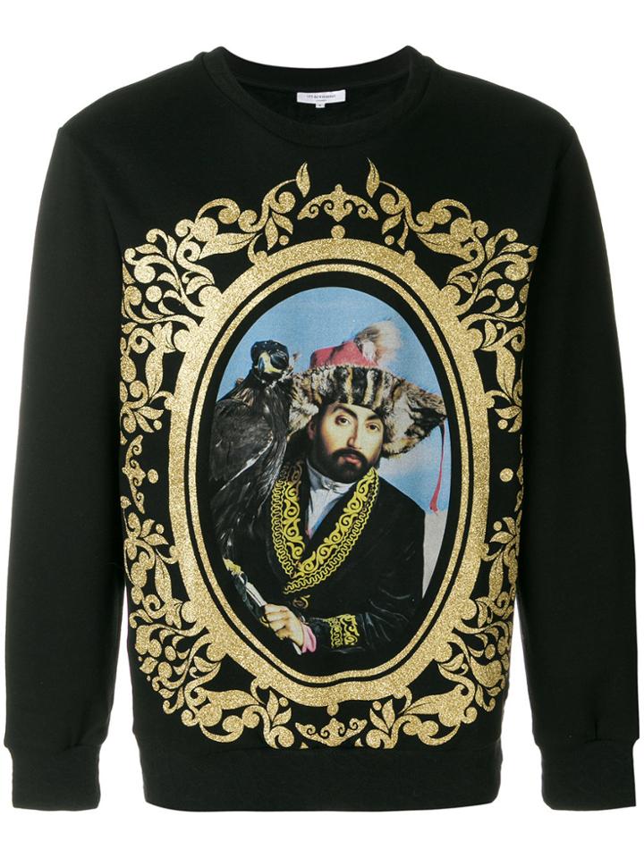 Les Benjamins Portrait Motif Sweatshirt - Black
