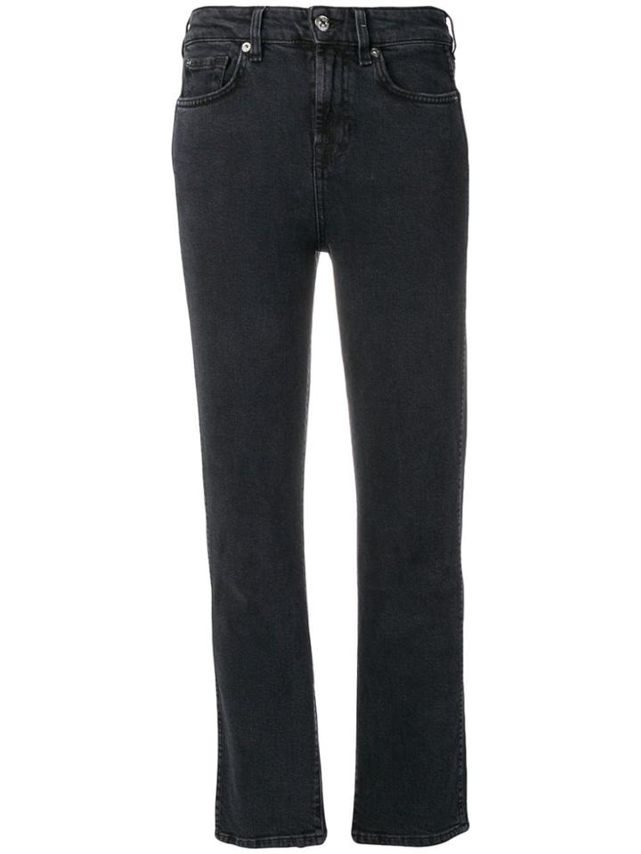 7 For All Mankind Cropped Jeans - Black