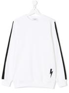 Neil Barrett Kids Logo Print Sweatshirt - White