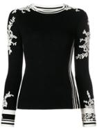 Ermanno Scervino Lace-embroidered Sweater - Black