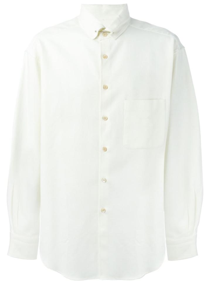 Romeo Gigli Vintage Pin Collar Shirt - White