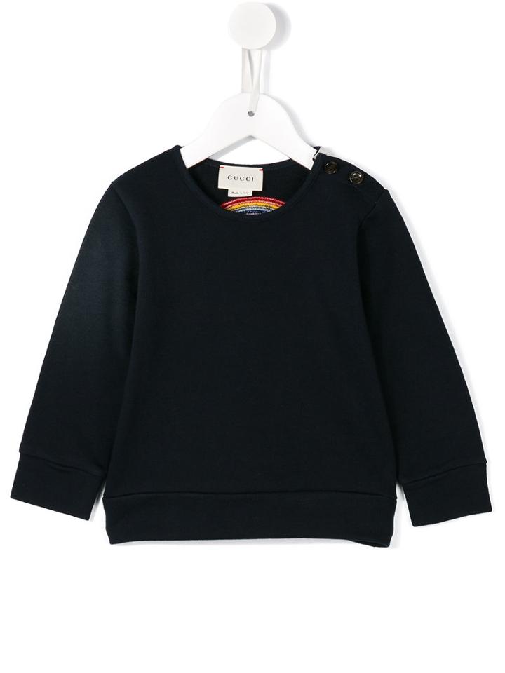 Gucci Kids Crew Neck Sweatshirt, Toddler Boy's, Size: 24-36 Mth, Blue