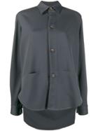 Société Anonyme Long-sleeved Elongated-back Shirt - Grey