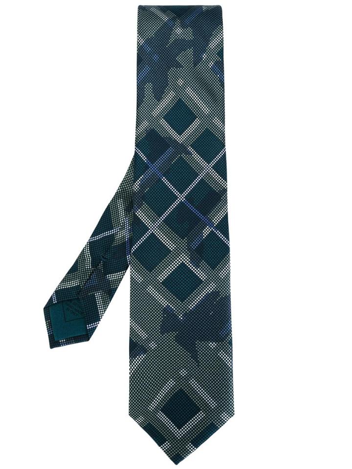 Brioni Checked Tie - Green