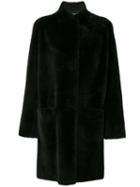 Inès & Maréchal - Fur Detail Coat - Women - Lamb Skin/lamb Fur - 38, Green, Lamb Skin/lamb Fur