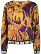 Just Cavalli Leaf Print Jumper - Yellow