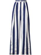 Aspesi Striped High-rise Palazzo Pants - Blue