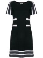 Charlott Striped Details Knit Dress - Black