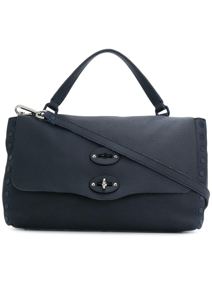 Zanellato Double Clasp Tote Bag - Blue