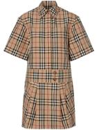 Burberry Vintage Check Shirt Dress - Brown