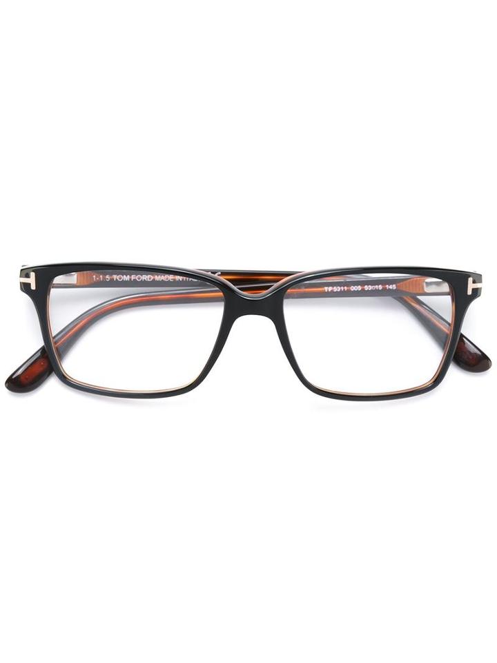Tom Ford Eyewear Rectangular Frame Glasses, Black, Acetate