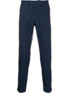Fay Slim Fit Tapered Trousers - Blue