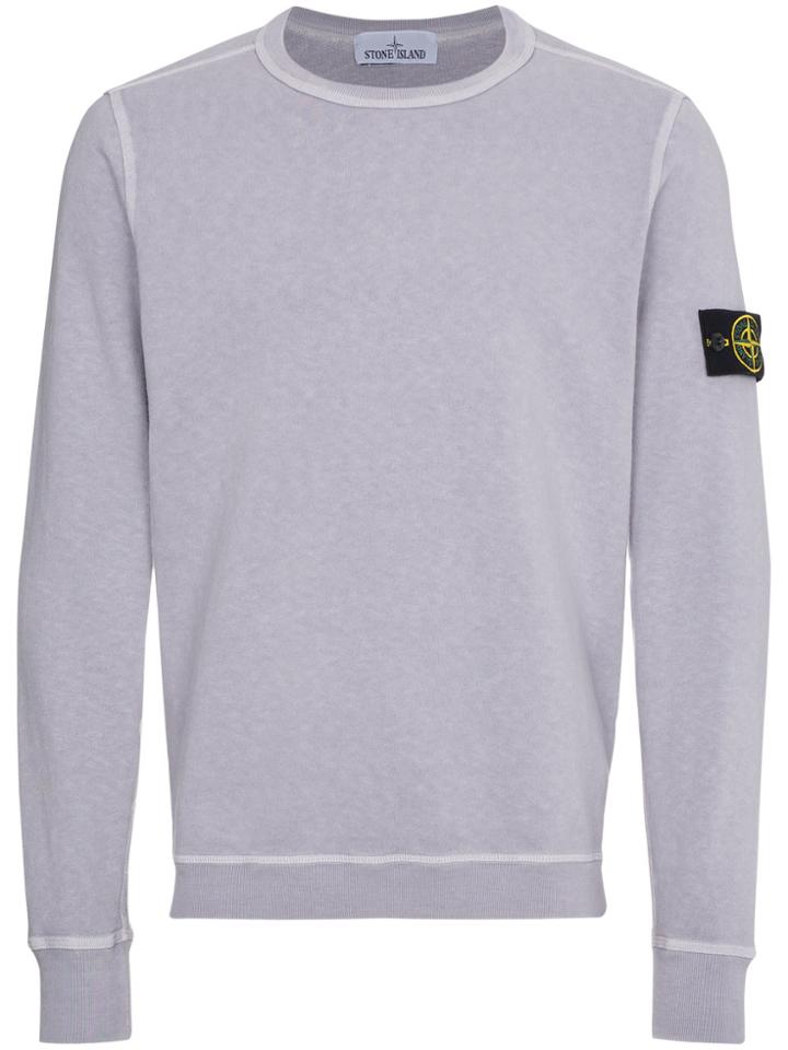 Stone Island Lilac Dyed Crew Neck Sweater - Pink & Purple