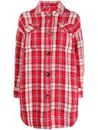 Essentiel Antwerp Trekkie Plaid Shirt Jacket - Red