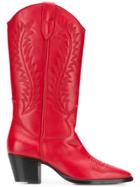 Paris Texas Cuban Heel Boots - Red