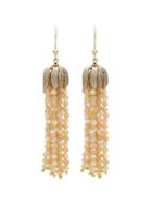 Rosantica Metallic Grillo Tassel Earrings - Nude & Neutrals