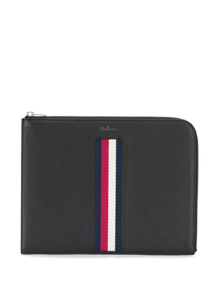 Mulberry Tech Striped Clutch - Black