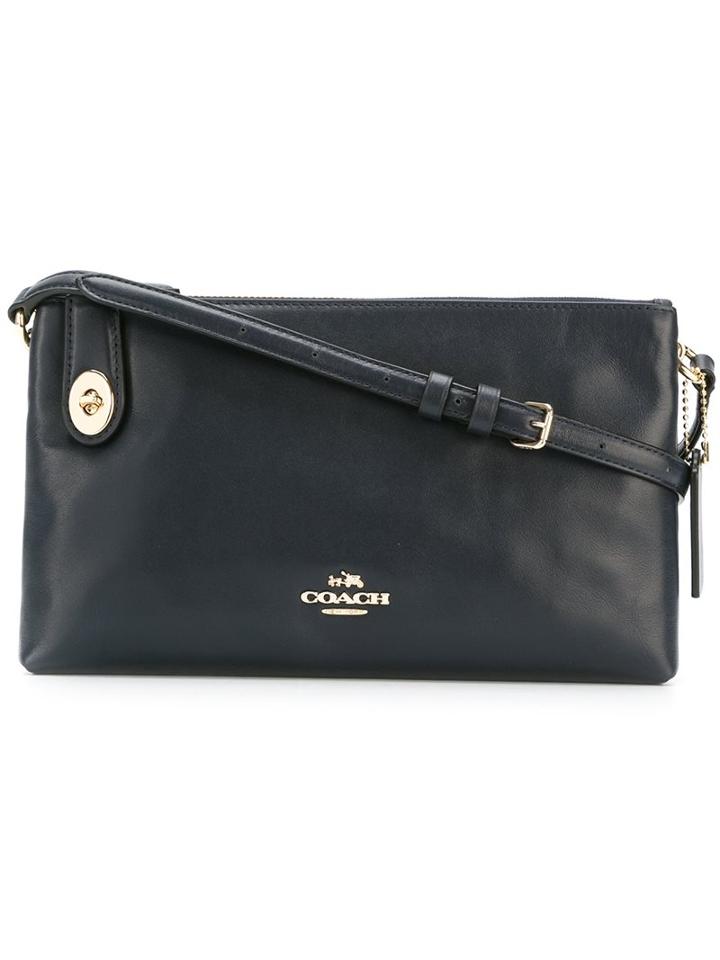 Coach Zipped Shoulder Bag, Women's, Blue