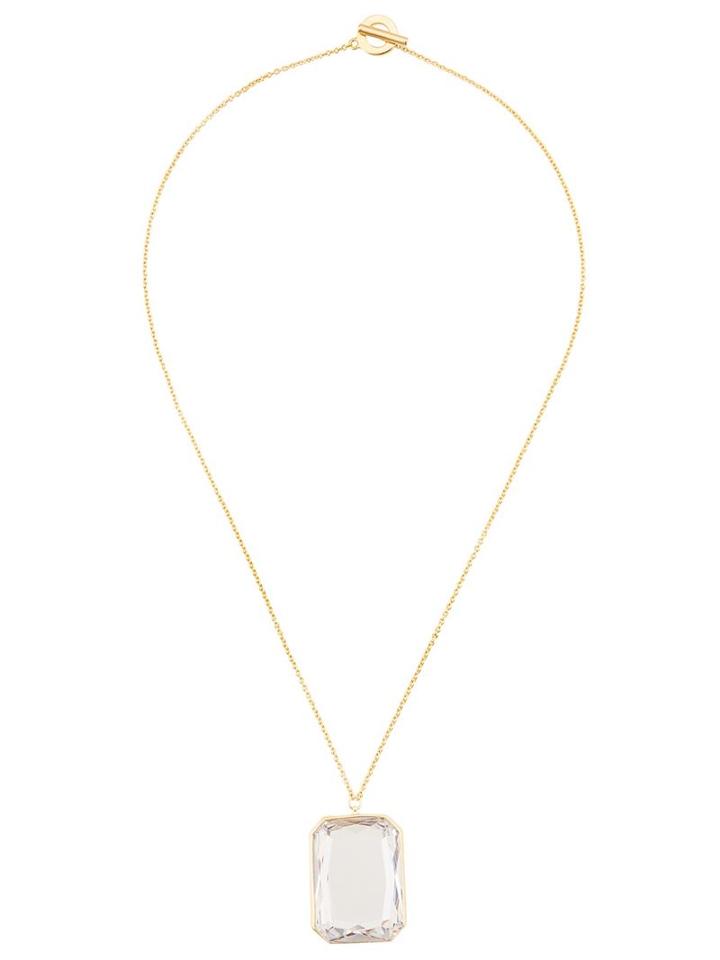 Vera Wang Faceted Crystal Pendant Necklace