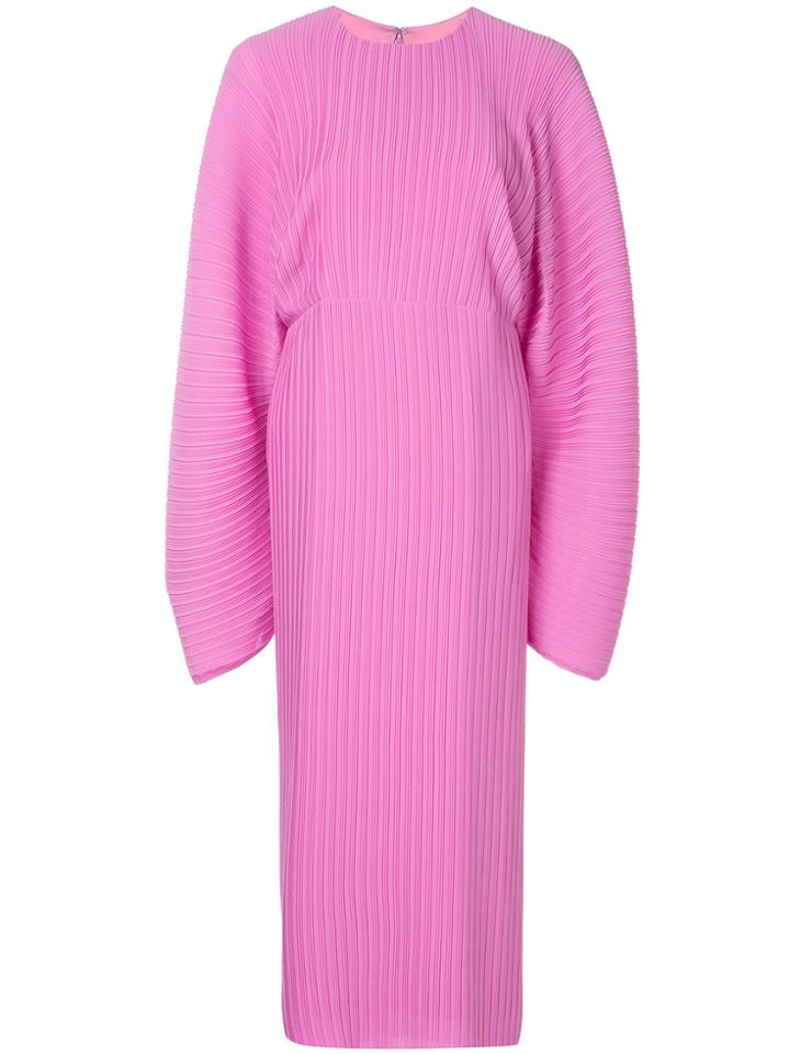 Solace London Oversized Sleeves Dress - Pink & Purple