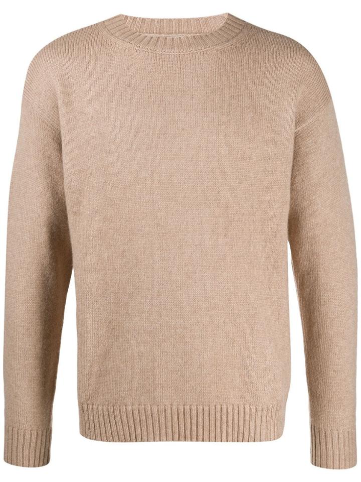 Laneus Crew-neck Knit Jumper - Neutrals