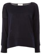 Maison Ullens Perforated Detailing Knitted Blouse - Blue