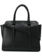 Elena Ghisellini Chained Double Straps Tote - Black