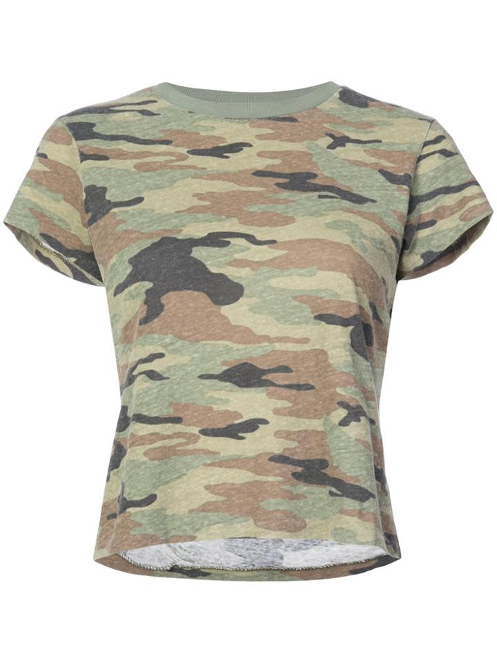 Re/done Camo Slim Tee - Green