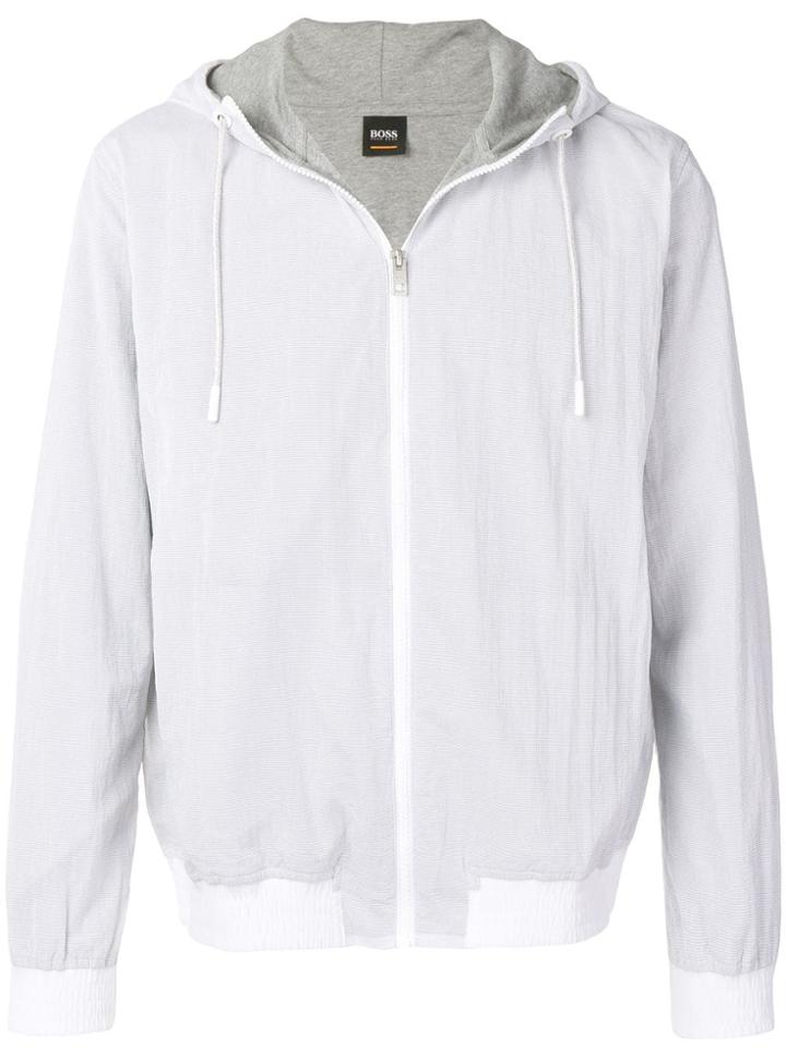 Boss Hugo Boss Net Logo Hoodie - White