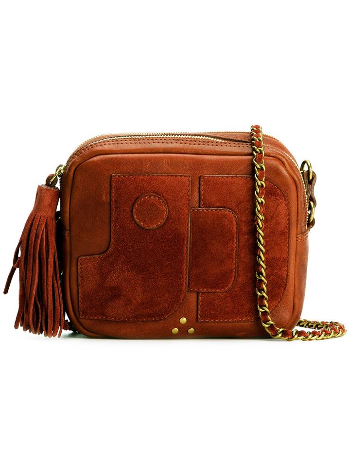 Jérôme Dreyfuss Pascal Rouille Crossbody Bag, Women's, Brown, Suede/leather