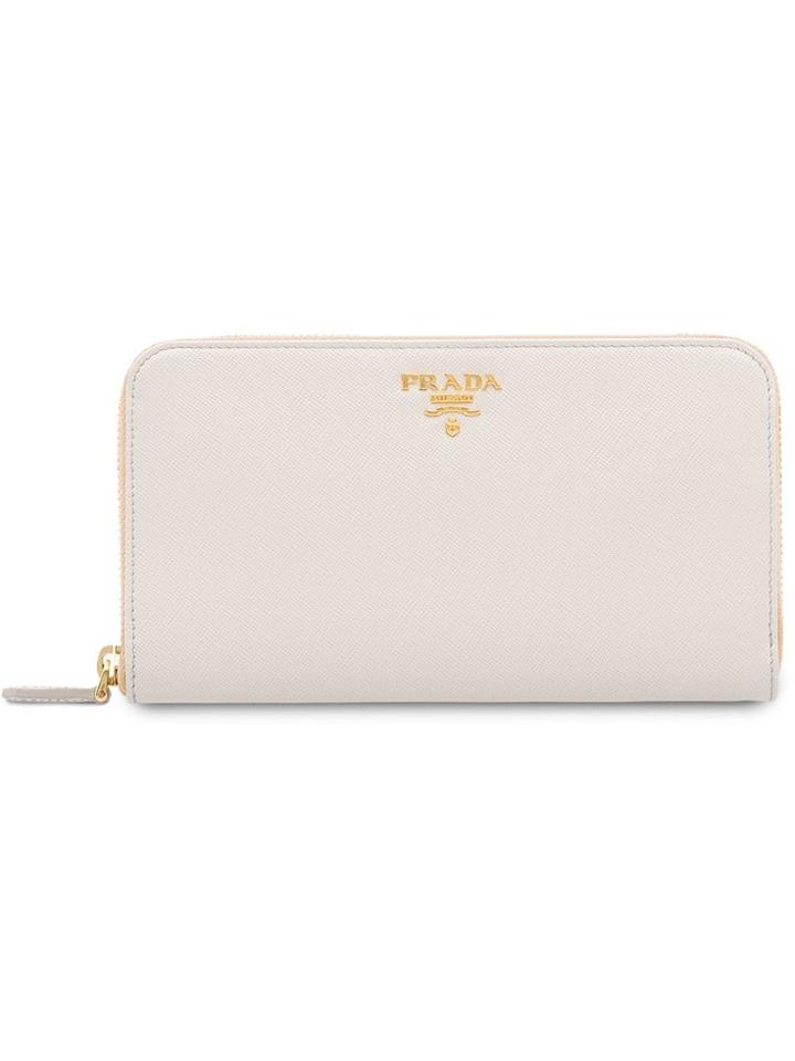 Prada Leather Wallet - White