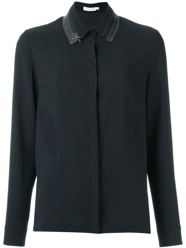 Mara Mac Zipped Collar Shirt - Black