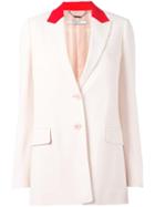 Givenchy Contrast Collar Blazer, Women's, Size: 36, Pink/purple, Viscose/spandex/elastane/cupro