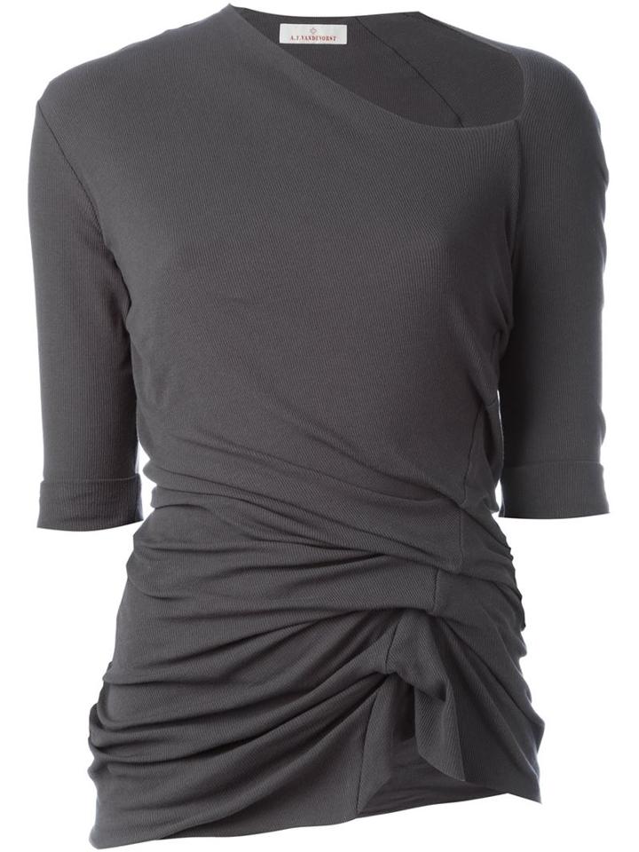 A.f.vandevorst '161 Farbis' Top, Women's, Size: 36, Grey, Cotton/spandex/elastane