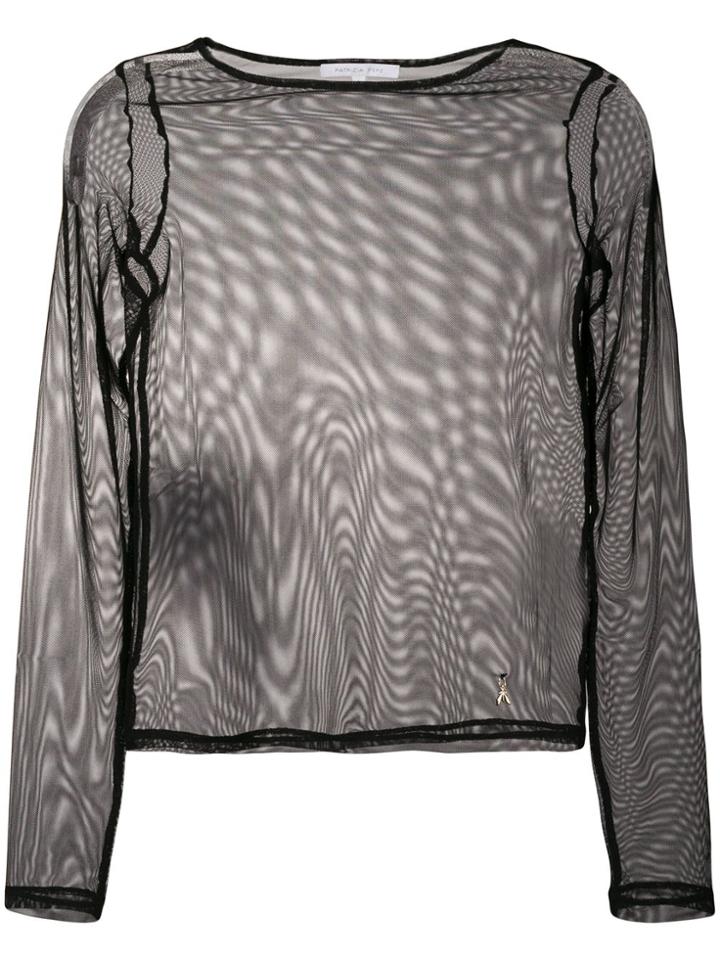 Patrizia Pepe Transparent Top - Black