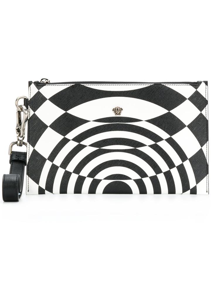 Versace Illusion Effect Clutch - White