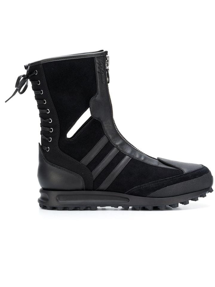 Yohji Yamamoto Yohji Yamamoto X Adidas Zip And Lace Boots - Black