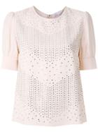 Nk Lumen Carmen Embellished Blouse - Pink