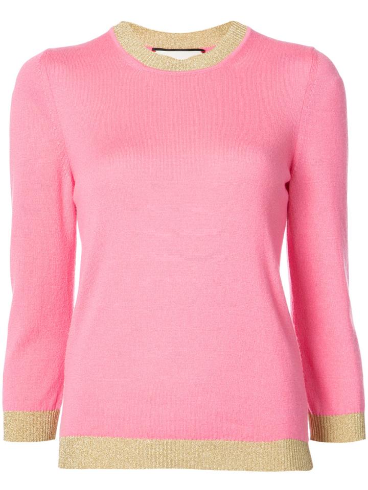 Gucci Crew Neck Jumper - Pink & Purple