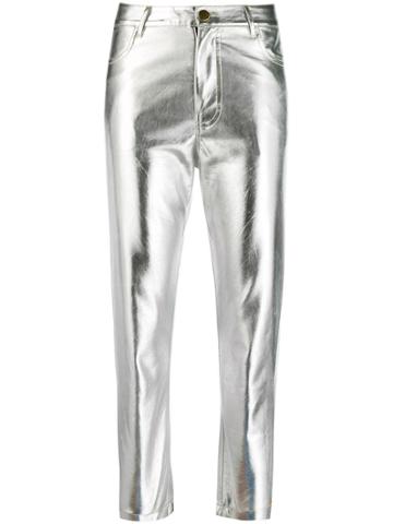 Parlor Metallic Trousers - Silver