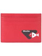 Prada Fish Logo Cardholder - Red