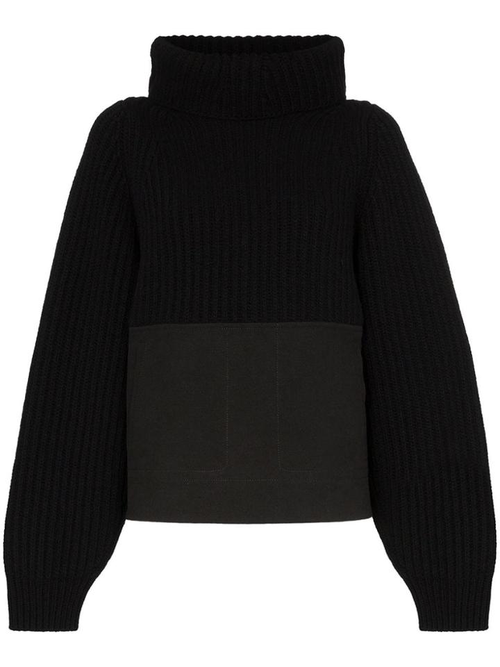 Haider Ackermann Panelled Turtleneck Jumper - Black
